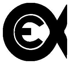 Stylized C, C, E, x (CCEX logo) 