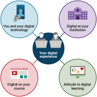 Four areas of student digital experience