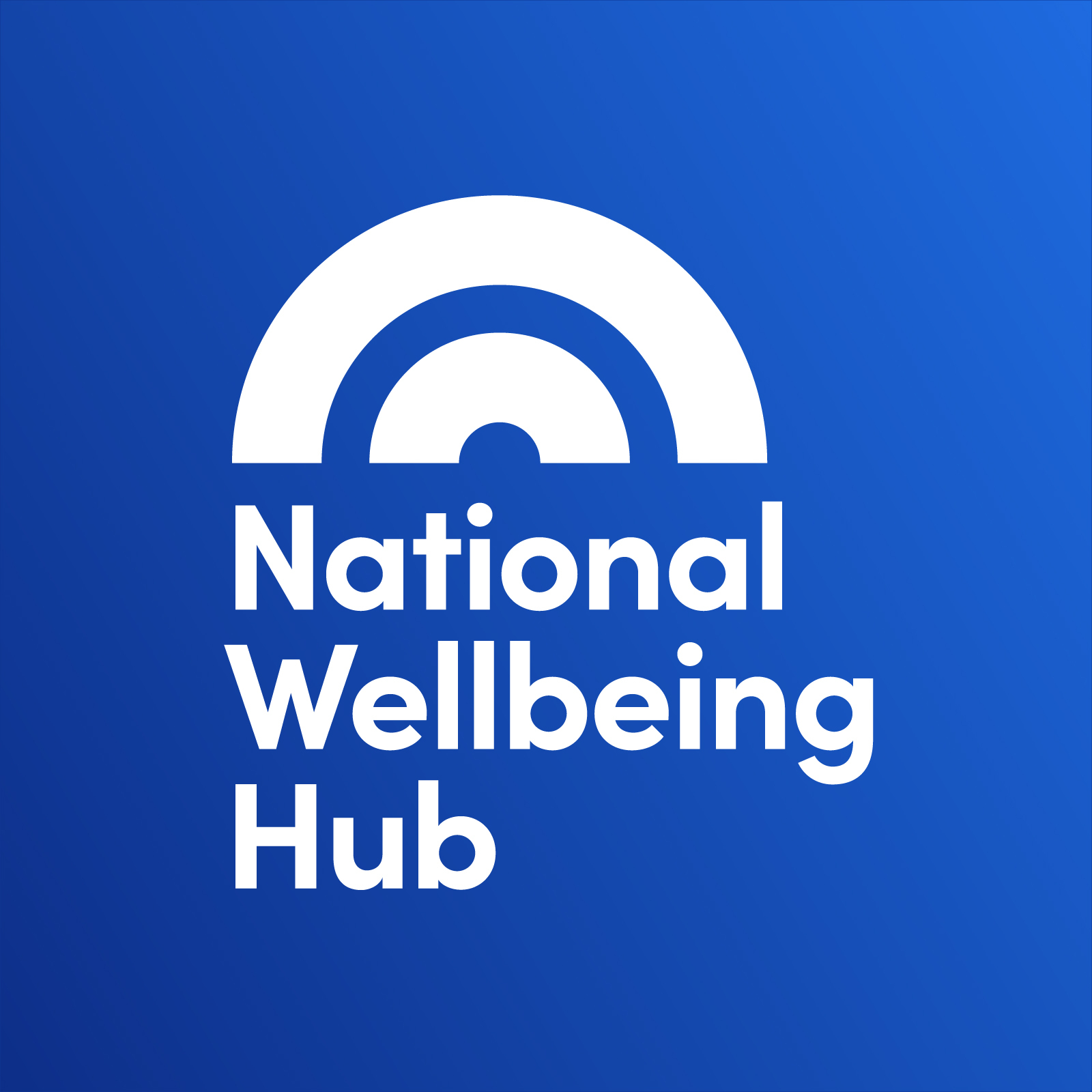 National Wellbeing Hub logo on a dark blue background