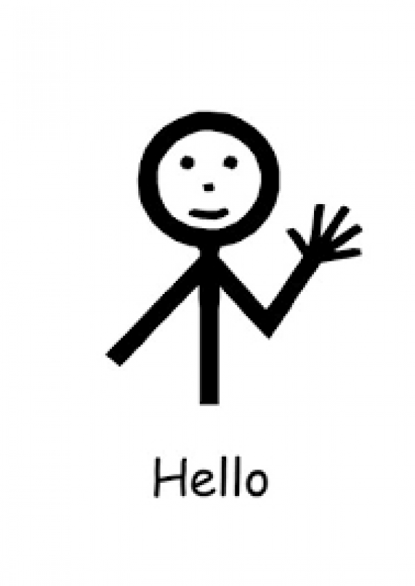makaton symbol for hello